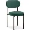 Buy Dining Chair - Upholstered in Velvet - Black Metal - Margot Dark green 61003