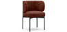 Buy Dining Chair - Upholstered in Velvet - Loraine Chocolate 61007 - prices