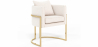 Buy Dining Chair - With armrests - Upholstered in Bouclé Fabric - Giorgia White 61010 - in the EU
