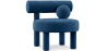 Buy  Armchair - Upholstered in Velvet - Klena Dark blue 60696 at Privatefloor