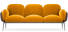 Buy 3-Seater Sofa - Upholstered in Velvet - Vandan Yellow 60652 at Privatefloor