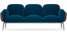 Buy 3-Seater Sofa - Upholstered in Velvet - Vandan Dark blue 60652 - prices