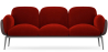 Buy 3-Seater Sofa - Upholstered in Velvet - Vandan Red 60652 - in the EU