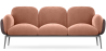 Buy 3-Seater Sofa - Upholstered in Velvet - Vandan Cream 60652 Home delivery