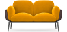 Buy 2-Seater Sofa - Upholstered in Velvet - Vandan Yellow 60651 Home delivery