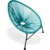 Buy Acapulco Chair - Black Legs Turquoise 58294