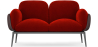 Buy 2-Seater Sofa - Upholstered in Velvet - Vandan Red 60651 at Privatefloor