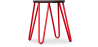 Buy Round Stool - Industrial Design - Wood & Steel - 43cm - Hairpin Red 58384 in the Europe