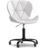 Buy Office Chair with Wheels - Swivel Desk Chair - Upholstered in Faux Leather - Black Wito Frame White 61049