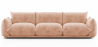 Buy 3-Seater Sofa - Velvet Upholstery - Wers Cream 61013 at Privatefloor