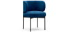 Buy Dining Chair - Upholstered in Velvet - Loraine Dark blue 61007 at Privatefloor