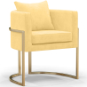 Buy Dining Chair - With armrests - Upholstered in Velvet - Giorgia Yellow 61009 in the Europe