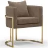 Buy Dining Chair - With armrests - Upholstered in Velvet - Giorgia Taupe 61009