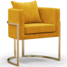 Buy Dining Chair - With armrests - Upholstered in Velvet - Giorgia Mustard 61009 in the Europe