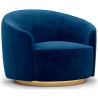 Curved Design Armchair - Upholstered in Velvet - Herina image 9