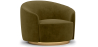 Buy Curved Design Armchair - Upholstered in Velvet - Herina Olive 60647 in the Europe