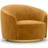 Buy Curved Design Armchair - Upholstered in Velvet - Herina Mustard 60647