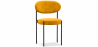 Buy Dining Chair - Upholstered in Velvet - Black Metal - Margot Yellow 61003 at Privatefloor