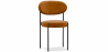 Buy Dining Chair - Upholstered in Velvet - Black Metal - Margot Mustard 61003 - in the EU