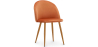 Buy Dining Chair - Upholstered in Velvet - Backrest with Pattern - Evelyne Reddish orange 61146 - in the EU