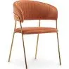 Buy Dining chair - Upholstered in Velvet - Gruna Reddish orange 61147