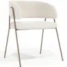Buy Dining chair - Upholstered in Bouclé Fabric - Charke White 61152