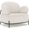 Buy Design armchair - Upholstered in bouclé fabric - Baman White 61156