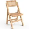 Buy Folding Wooden Rattan Dining Chair - Umbra Natural wood 61157