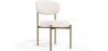 Buy Dining Chair - Upholstered in Bouclé Fabric - Dahe White 61165 - in the EU