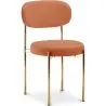 Buy Dining Chair - Upholstered in Velvet - Golden metal - Dahe Orange 61166
