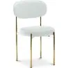 Buy Dining Chair - Upholstered in Velvet - Golden metal - Dahe Cream 61166
