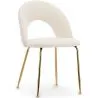 Buy Dining Chair - Upholstered in Bouclé Fabric - Amarna White 61167