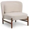 Buy Velvet Upholstered Armchair with Wood - Brina Cream 61215