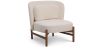 Buy Velvet Upholstered Armchair with Wood - Brina Cream 61215 at Privatefloor