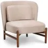 Buy Velvet Upholstered Armchair with Wood - Brina Beige 61215
