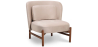 Buy Velvet Upholstered Armchair with Wood - Brina Beige 61215 - prices