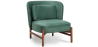 Buy Velvet Upholstered Armchair with Wood - Brina Dark green 61215 in the Europe