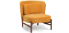 Buy Velvet Upholstered Armchair with Wood - Brina Mustard 61215 - in the EU