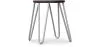 Hairpin Stool - 42cm - Dark wood and metal image 9