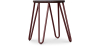 Buy Hairpin Stool - 42cm - Dark wood and metal Bronze 61216 - prices