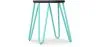 Hairpin Stool - 42cm - Dark wood and metal image 9