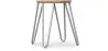 Hairpin Stool - 42cm - Light wood and metal image 9