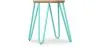 Hairpin Stool - 42cm - Light wood and metal image 9