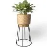 Buy Round Floor Planter - Boho Style - Aventura Natural 61244