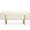 Buy Upholstered Bouclé Bench - Curve White 61250