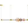 Buy Crystal Pendant Lamp - LED - Singlen 100 CM Pink 61255 - in the EU
