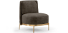 Buy Designer Armchair - Velvet Upholstered - Kanla Taupe 61001 in the Europe