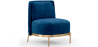 Buy Designer Armchair - Velvet Upholstered - Kanla Dark blue 61001 with a guarantee
