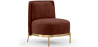 Buy Designer Armchair - Velvet Upholstered - Kanla Chocolate 61001 in the Europe