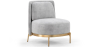 Buy Designer Armchair - Velvet Upholstered - Kanla Light grey 61001 Home delivery